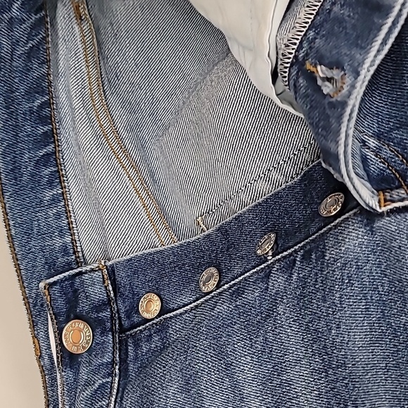 Redone 90s high rise ankle crop distressed jeans - Picture 7 of 15